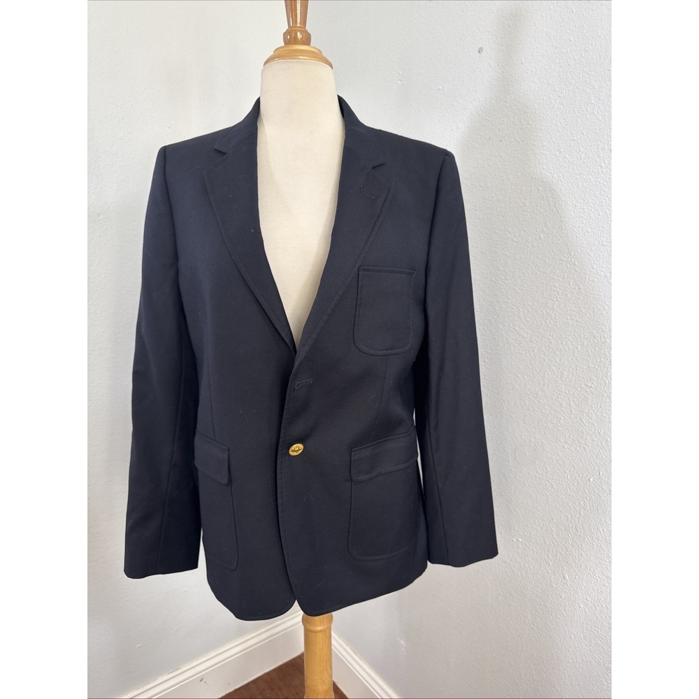 Brooks Brothers Blazer Womens 18 Black Tailored Businesswear Quiet Luxury Staple
